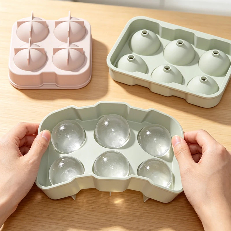 1 Large Silicone Ice Cube Trays - Easy-Release, No Leakage, Perfect for Whiskey, Cocktails, Juice, and Parties