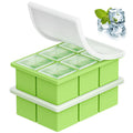 Silicone Large Ice Cube Tray with lid Big Square Ice Cube Mold for Cocktails,Whiskey,Bartender Accessories BPA-Free&Dishwasher